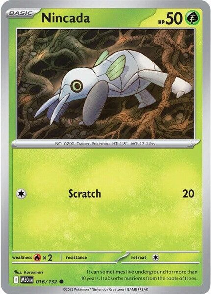 ME01: Mega Evolution (MEG) - Nincada (#016/132, Common) ()