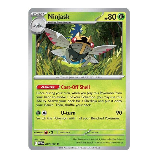 ME01: Mega Evolution (MEG) - Ninjask 017 132 (#017/132) (Near Mint)