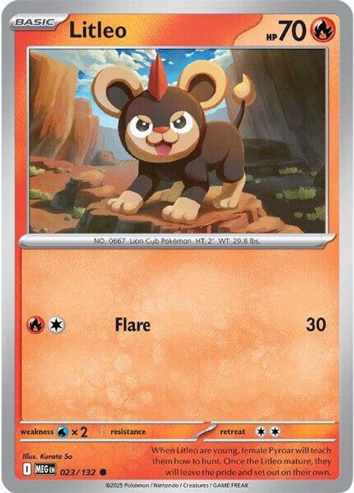 ME01: Mega Evolution (MEG) - Litleo - 023/132 (#023/132, Common) ()