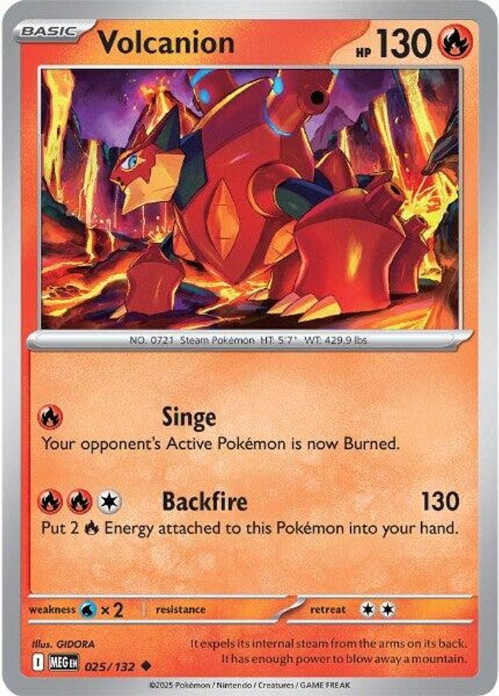 ME01: Mega Evolution (MEG) - Volcanion (#025/132, Uncommon) ()