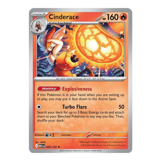 ME01: Mega Evolution (MEG) - Cinderace (#028/132) (Near Mint)
