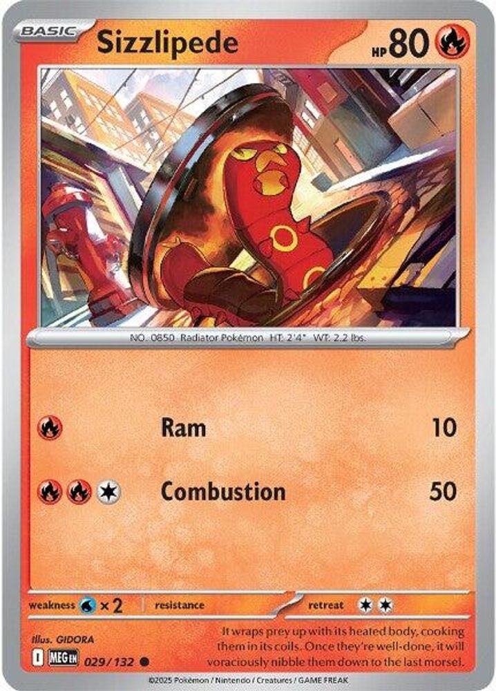 ME01: Mega Evolution (MEG) - Sizzlipede (#029/132, Common) ()