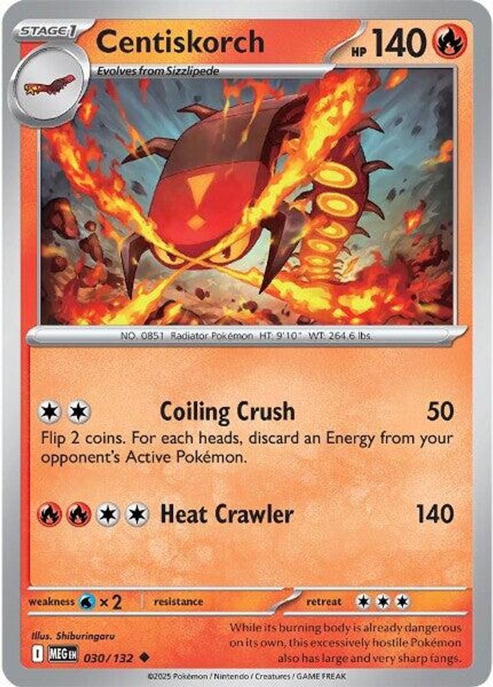 ME01: Mega Evolution (MEG) - Centiskorch (#030/132, Uncommon) ()