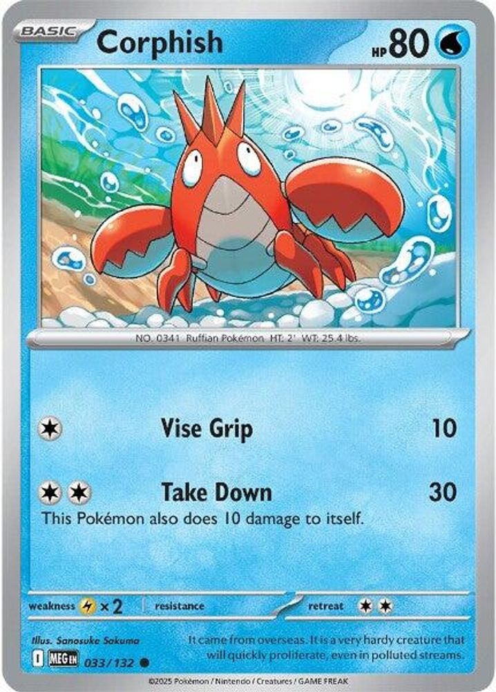 ME01: Mega Evolution (MEG) - Corphish (#033/132, Common) ()