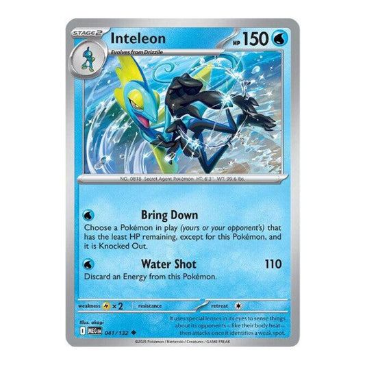 ME01: Mega Evolution (MEG) - Inteleon 041 132 (#041/132) (Near Mint)