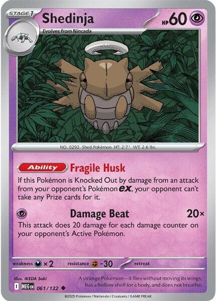 ME01: Mega Evolution (MEG) - Shedinja - 061/132 (#061/132, Uncommon) ()