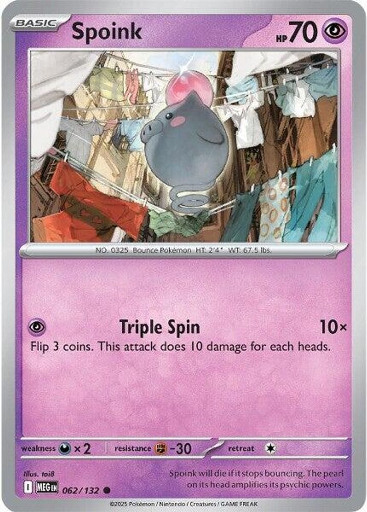 ME01: Mega Evolution (MEG) - Spoink (#062/132, Common) ()