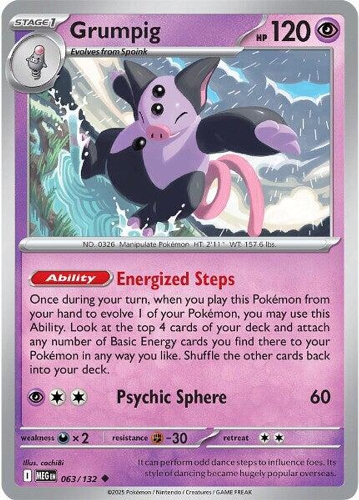 ME01: Mega Evolution (MEG) - Grumpig (#063/132, Uncommon) ()