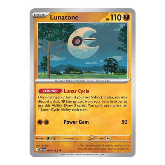 ME01: Mega Evolution (MEG) - Lunatone (#074/132) (Near Mint)