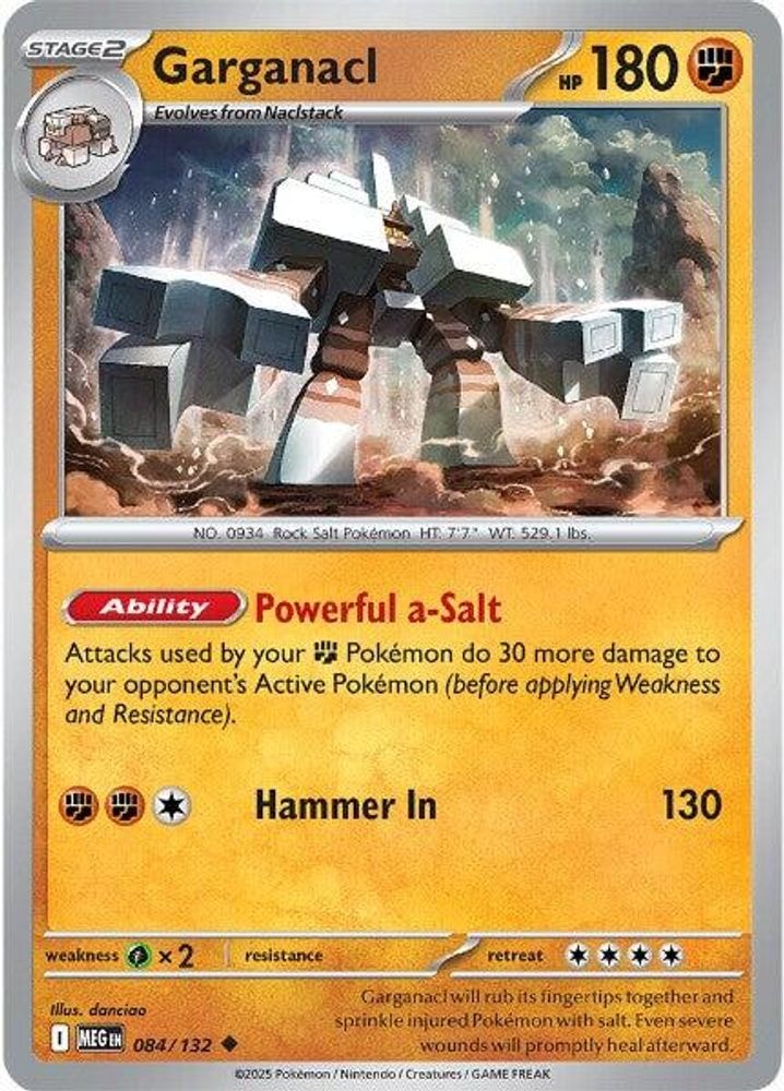 ME01: Mega Evolution (MEG) - Garganacl - 084/132 (#084/132, Uncommon) ()