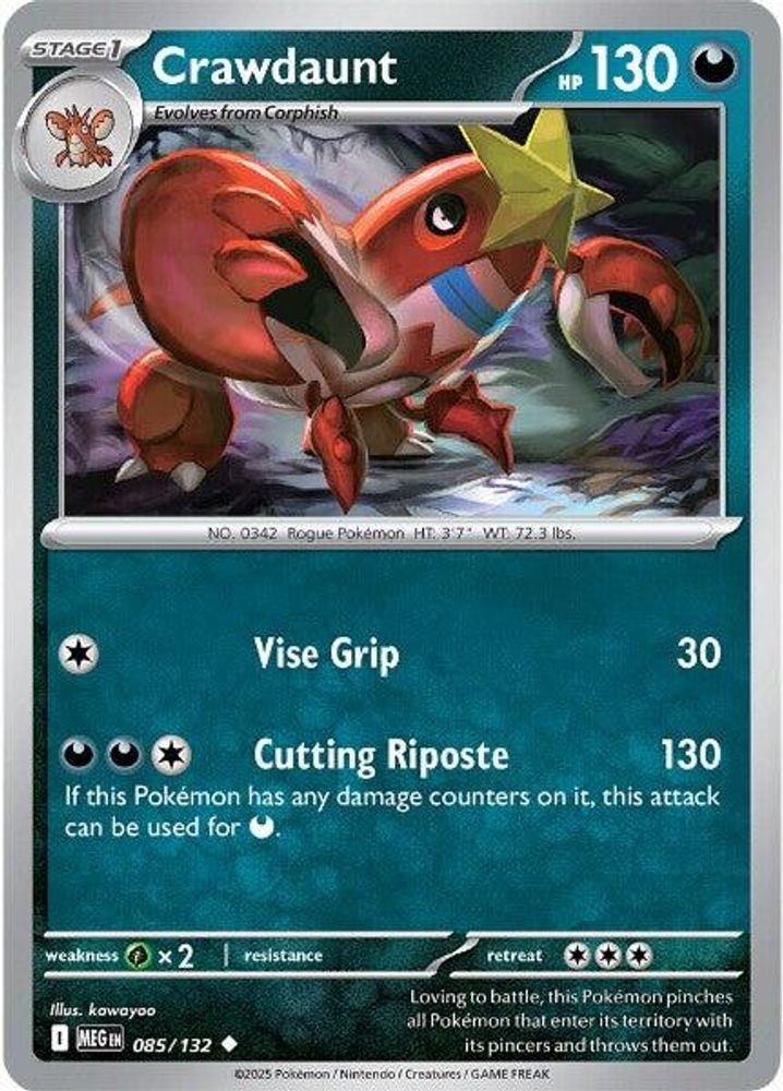 ME01: Mega Evolution (MEG) - Crawdaunt (#085/132, Uncommon) ()