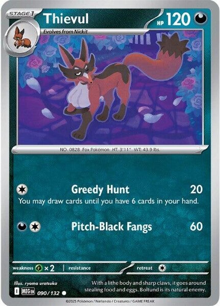 ME01: Mega Evolution (MEG) - Thievul (#090/132, Common) ()