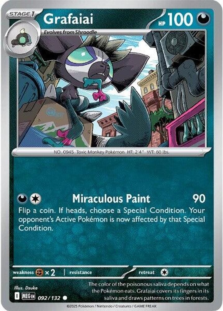 ME01: Mega Evolution (MEG) - Grafaiai (#092/132, Common) ()