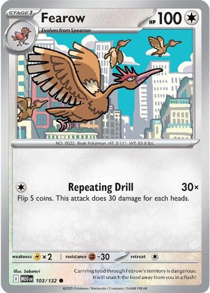 ME01: Mega Evolution (MEG) - Fearow (#103/132, Common) ()