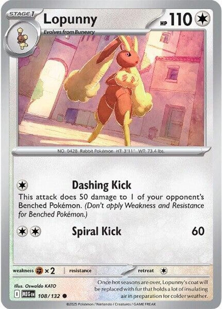ME01: Mega Evolution (MEG) - Lopunny (#108/132, Common) ()
