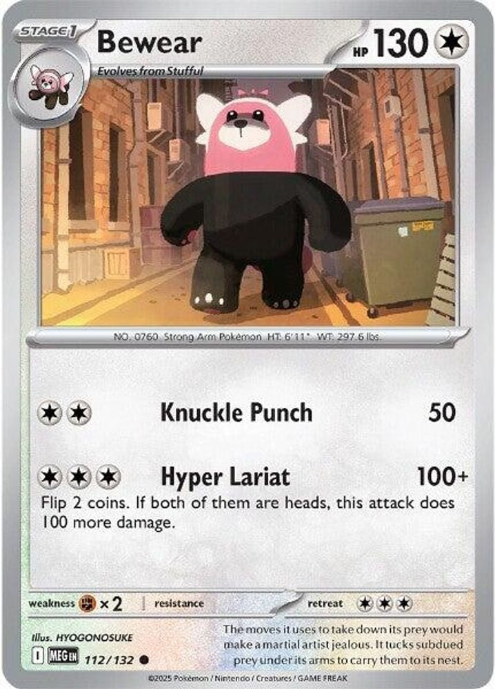 ME01: Mega Evolution (MEG) - Bewear (#112/132, Common) ()