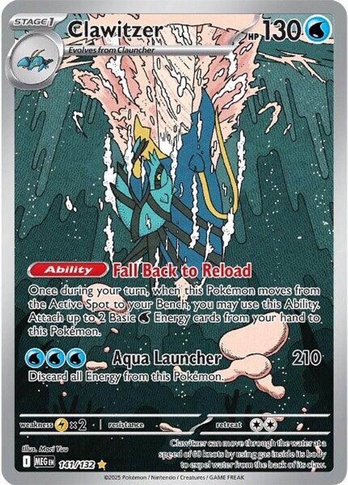 ME01: Mega Evolution (MEG) - Clawitzer - 141/132 (#141/132, Illustration Rare) ()