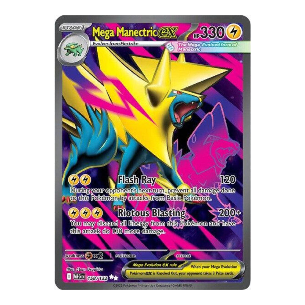 ME01: Mega Evolution (MEG) - Mega Manectric ex - 158/132 (#158/132) (Near Mint)