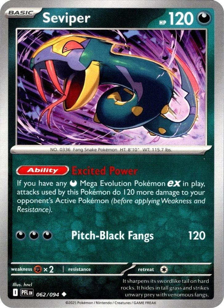 ME02: Phantasmal Flames (PFL) - Seviper (#062/094, Uncommon) ()
