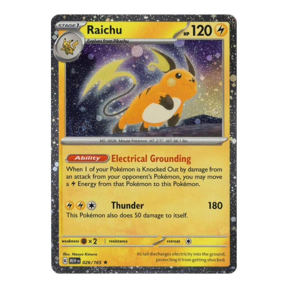 Miscellaneous Cards & Products (MCAP) - Raichu 026/165 (Cosmos Holo) (#026/165) (Near Mint)