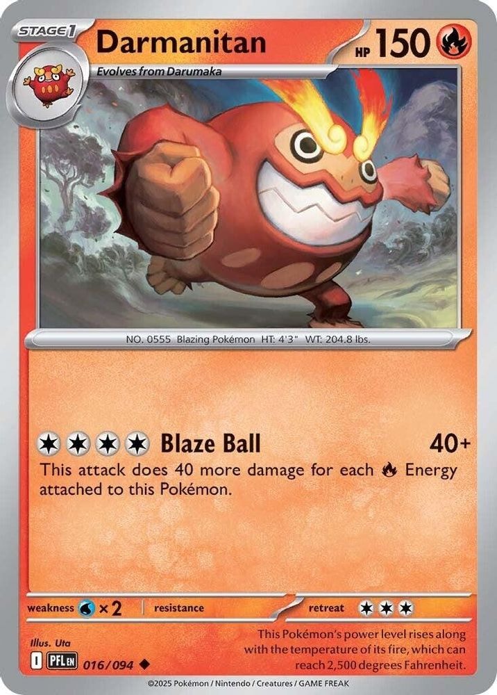 ME02: Phantasmal Flames (PFL) - Darmanitan (#016/094, Uncommon) ()