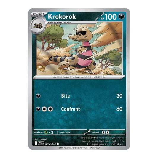 ME02: Phantasmal Flames (PFL) - Krokorok (#065/094) (Near Mint)