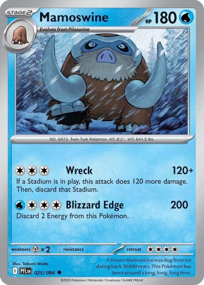 ME02: Phantasmal Flames (PFL) - Mamoswine (#025/094, Uncommon) ()