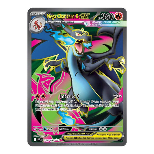 ME02: Phantasmal Flames (PFL) - Mega Charizard X ex 109 094 (#109/094) (Near Mint)