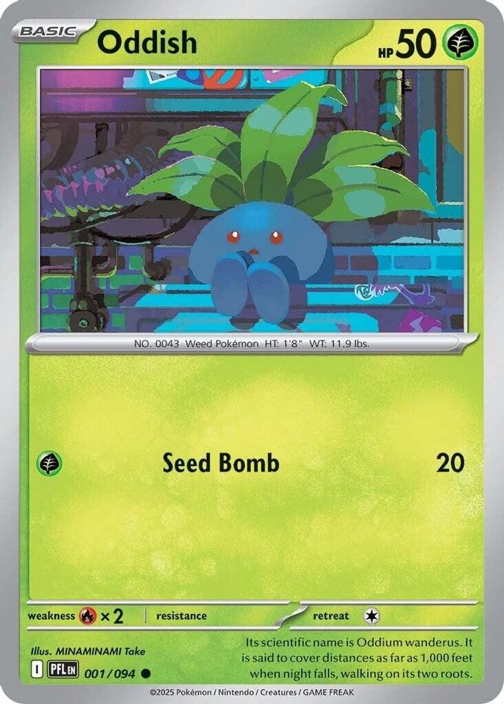 ME02: Phantasmal Flames (PFL) - Oddish (#001/094, Common) ()