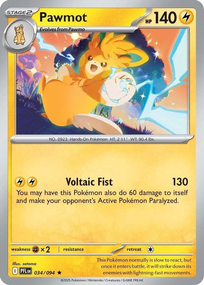 ME02: Phantasmal Flames (PFL) - Pawmot (#034/094, Rare) ()