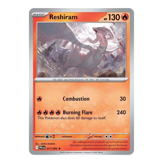 ME02: Phantasmal Flames (PFL) - Reshiram (#017/094) (Near Mint)
