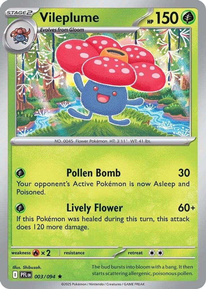ME02: Phantasmal Flames (PFL) - Vileplume (#003/094, Rare) ()