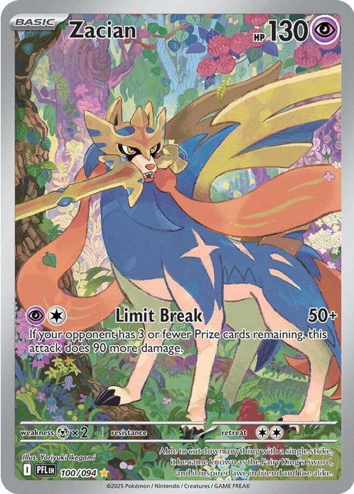 ME02: Phantasmal Flames (PFL) - Zacian - 100/094 (#100/094, Illustration Rare) ()