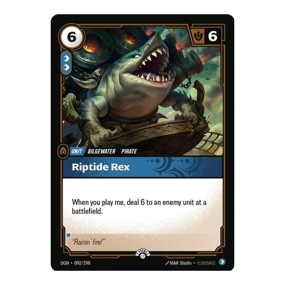 Riftbound Organized Play Promotional Cards (OPP) - Riptide Rex (#092/298) (Near Mint)