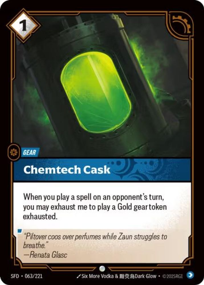Spiritforged (SFD) - Chemtech Cask (#063/221, Common) ()