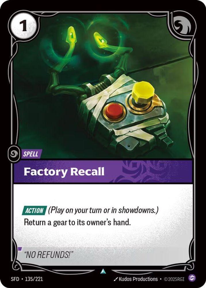 Spiritforged (SFD) - Factory Recall (#135/221, Uncommon) ()