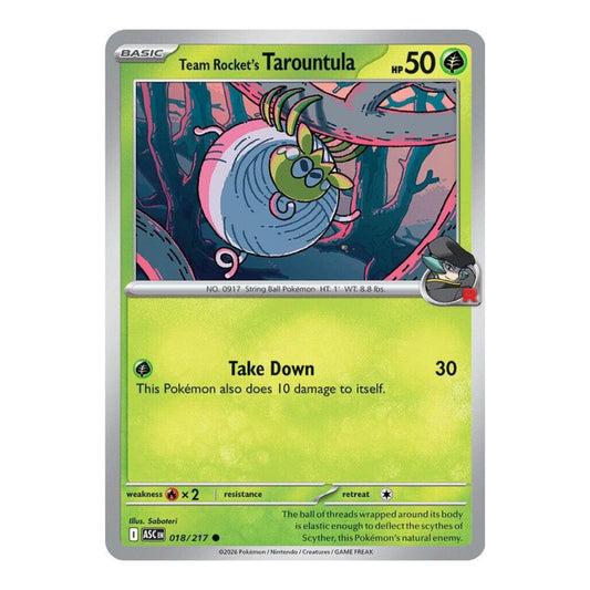ME: Ascended Heroes (ASC) - Team Rocket's Tarountula (#018/217) (Near Mint)