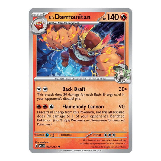 ME: Ascended Heroes (ASC) - N's Darmanitan (#033/217) (Near Mint)