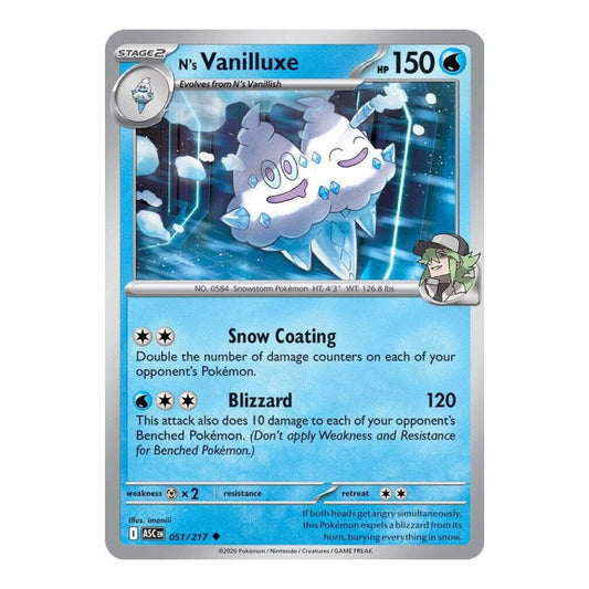 ME: Ascended Heroes (ASC) - N's Vanilluxe (#051/217) (Near Mint)