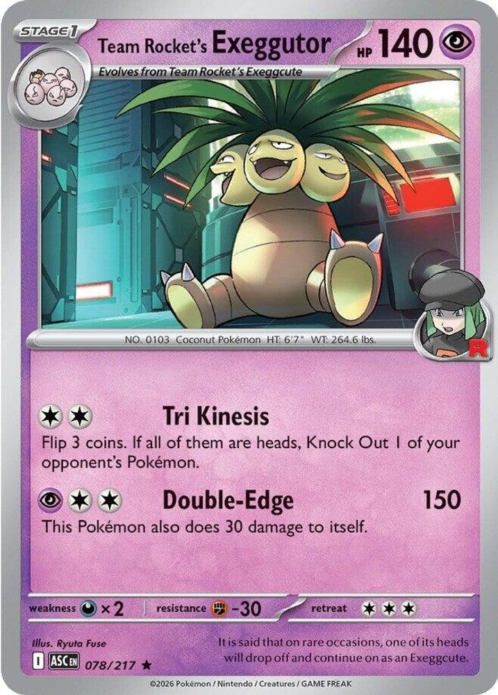ME: Ascended Heroes (ASC) - Team Rocket's Exeggutor (#078/217, Rare) ()