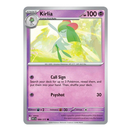 ME: Ascended Heroes (ASC) - Kirlia (#088/217) (Near Mint)