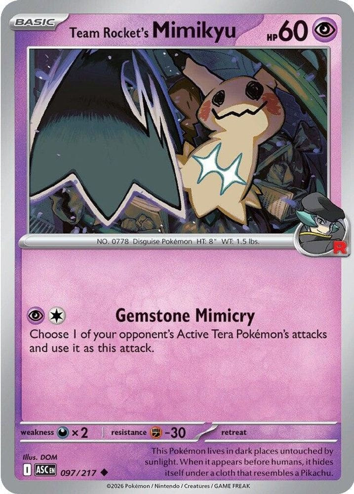 ME: Ascended Heroes (ASC) - Team Rocket's Mimikyu - 097/217 (#097/217, Uncommon) ()