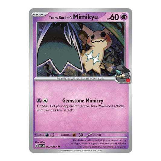 ME: Ascended Heroes (ASC) - Team Rocket's Mimikyu - 097/217 (#097/217) (Near Mint)