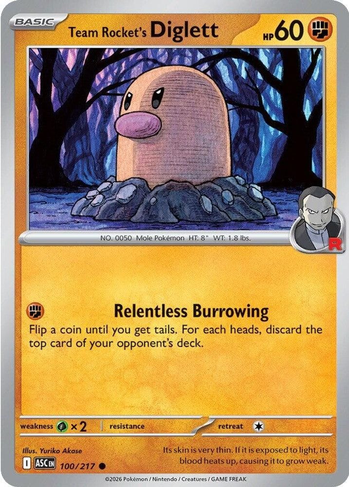 ME: Ascended Heroes (ASC) - Team Rocket's Diglett (#100/217, Common) ()