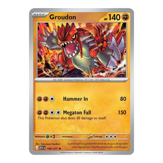 ME: Ascended Heroes (ASC) - Groudon (#108/217) (Near Mint)