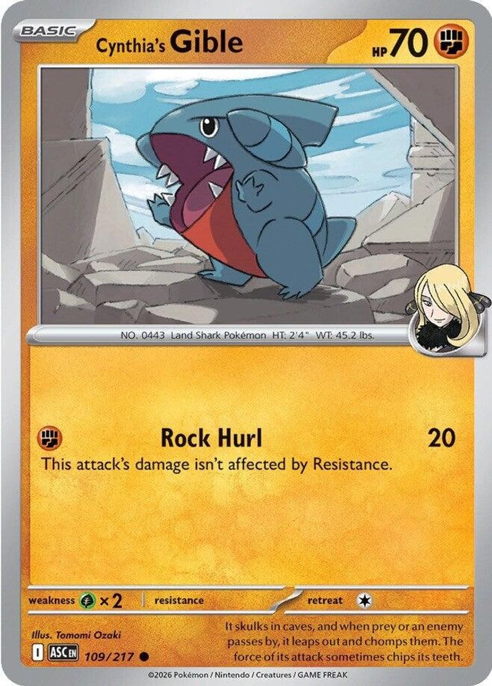 ME: Ascended Heroes (ASC) - Cynthia's Gible (#109/217, Common) ()