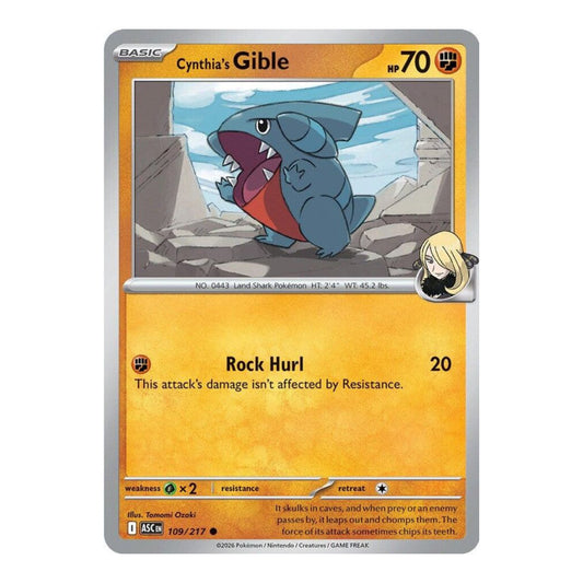 ME: Ascended Heroes (ASC) - Cynthia's Gible (#109/217) (Near Mint)
