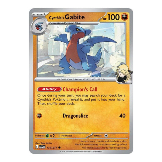 ME: Ascended Heroes (ASC) - Cynthia's Gabite (#110/217) (Near Mint)