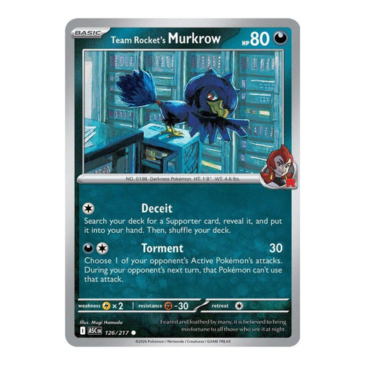 ME: Ascended Heroes (ASC) - Team Rocket's Murkrow (#126/217) (Near Mint)