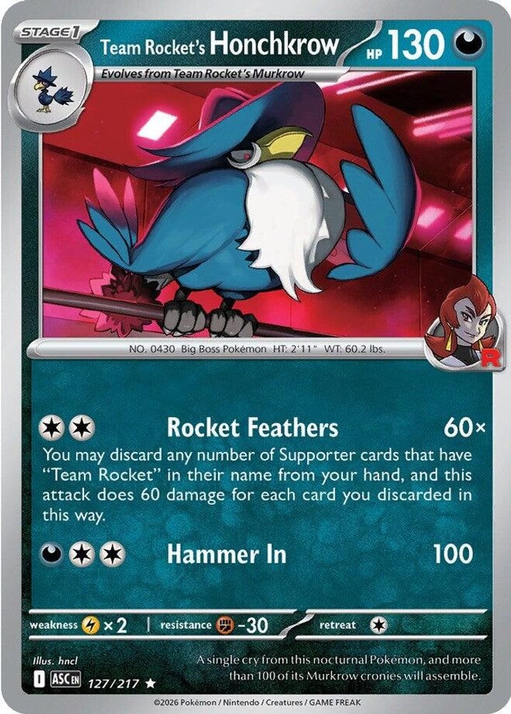 ME: Ascended Heroes (ASC) - Team Rocket's Honchkrow (#127/217, Rare) ()